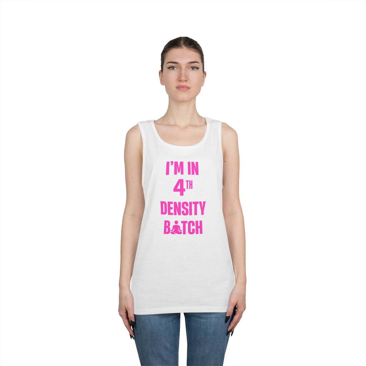 I'm In 4th Density in Pink Tank Top