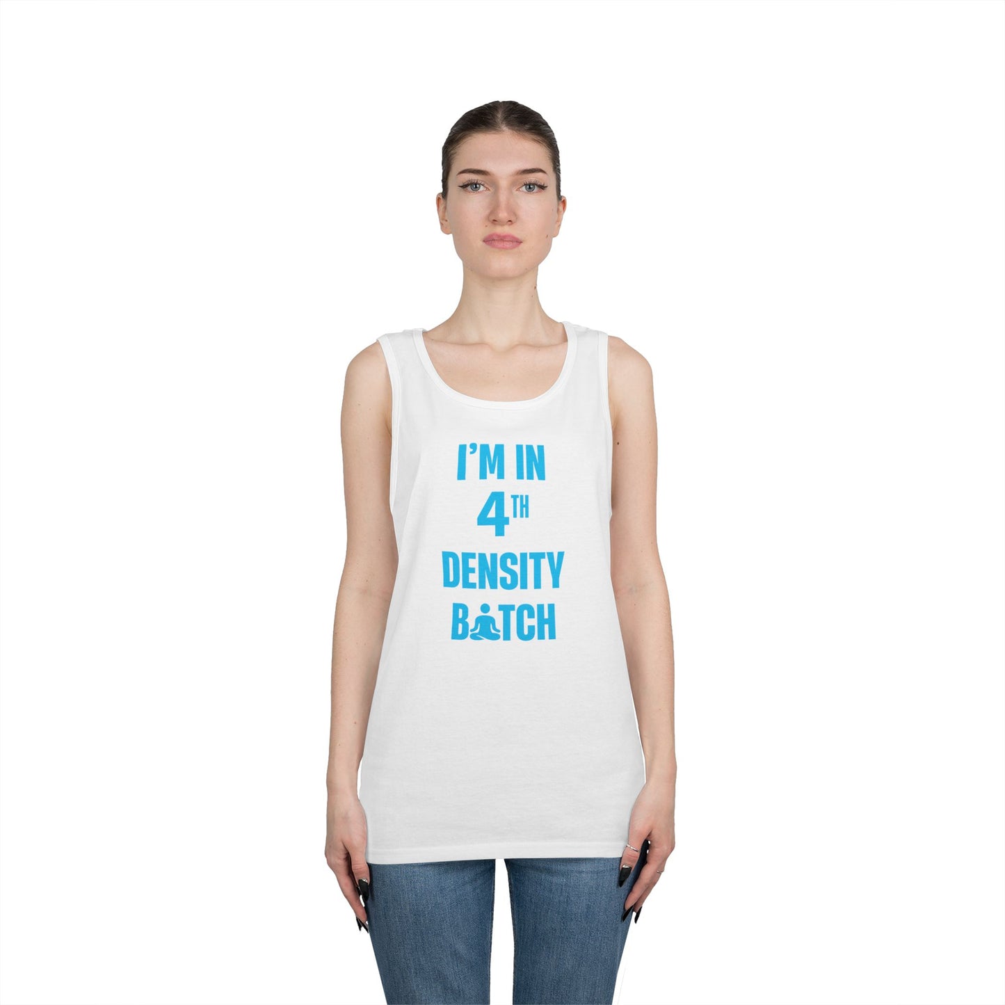 I'm In 4th Density in Blue Tank Top