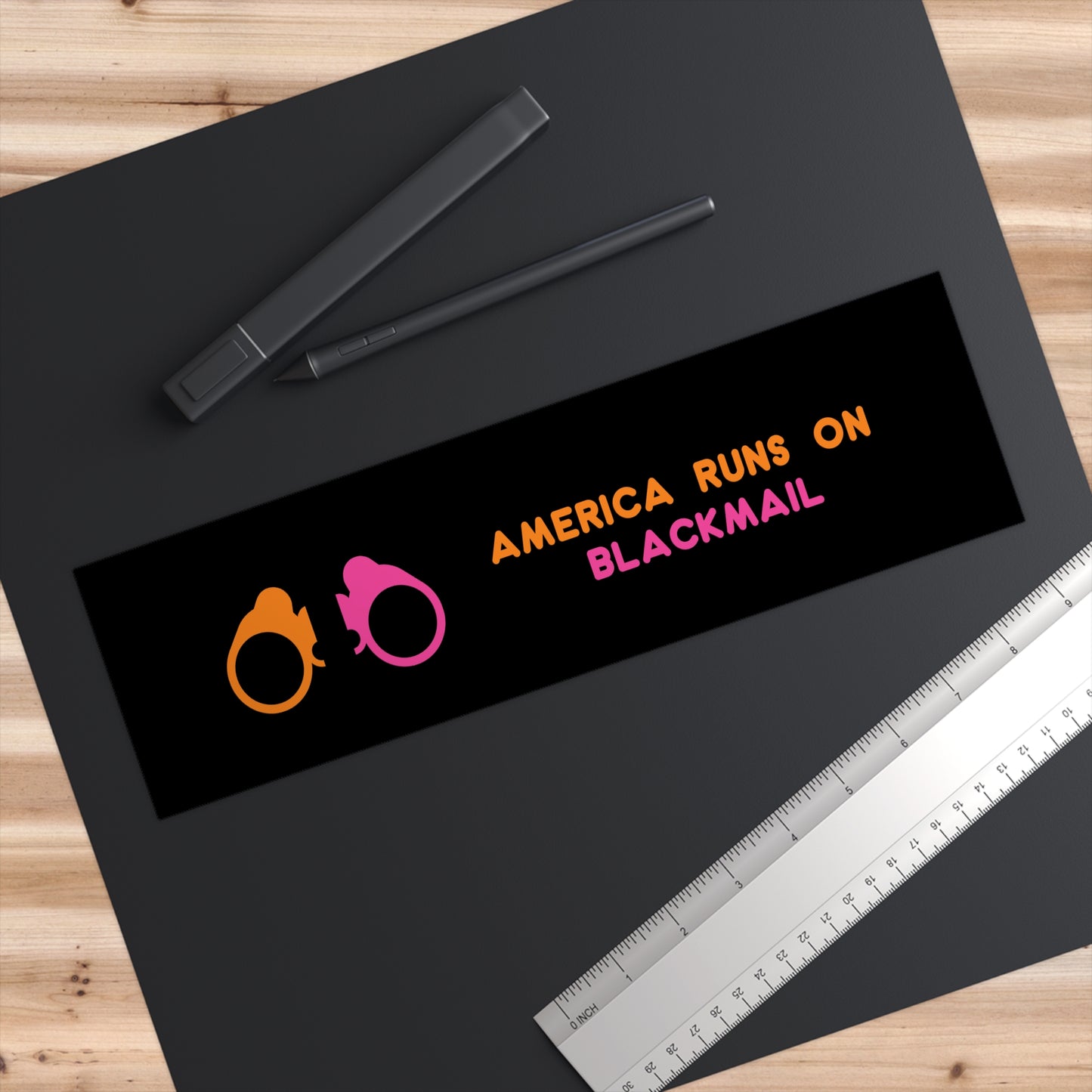 America Runs on Blackmail Sticker