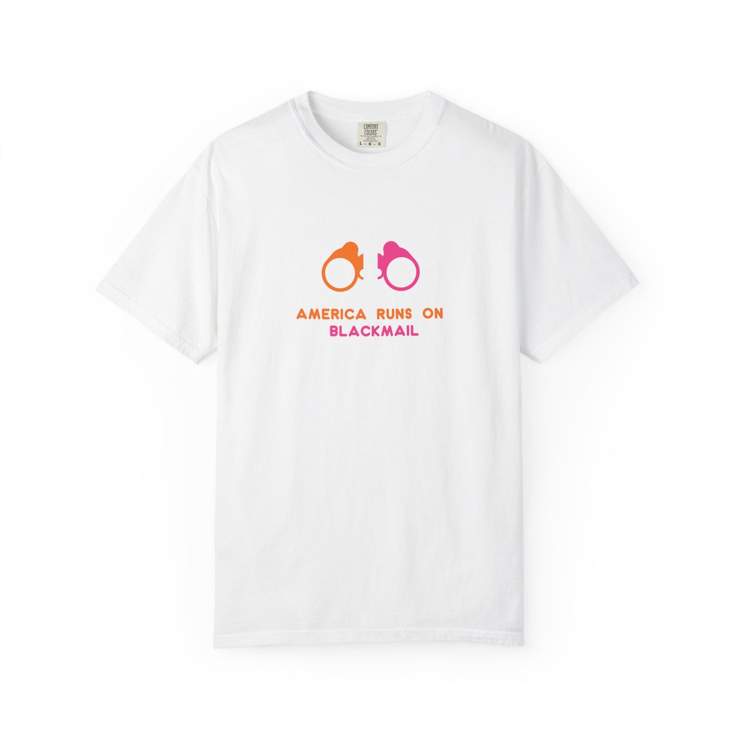 America Runs on Blackmail White Tee