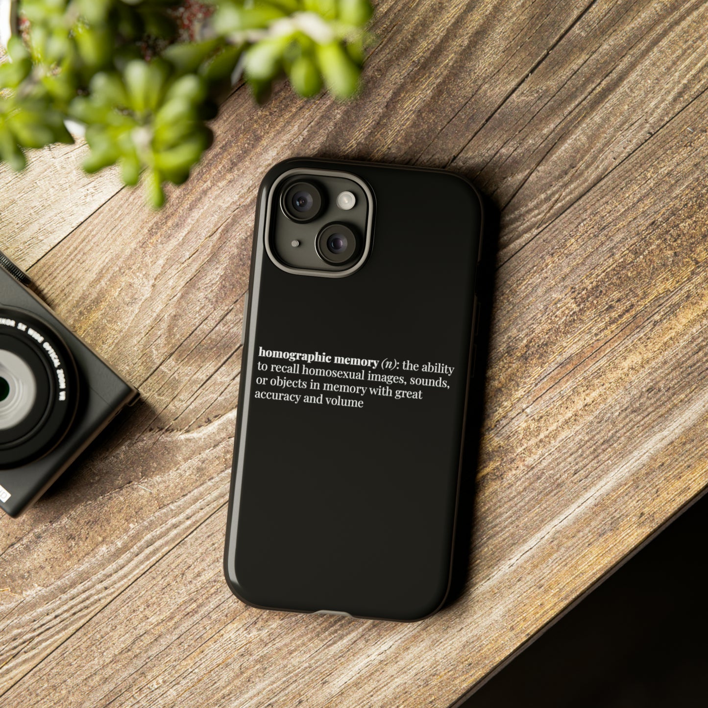 Homographic Memory Black Phone Case