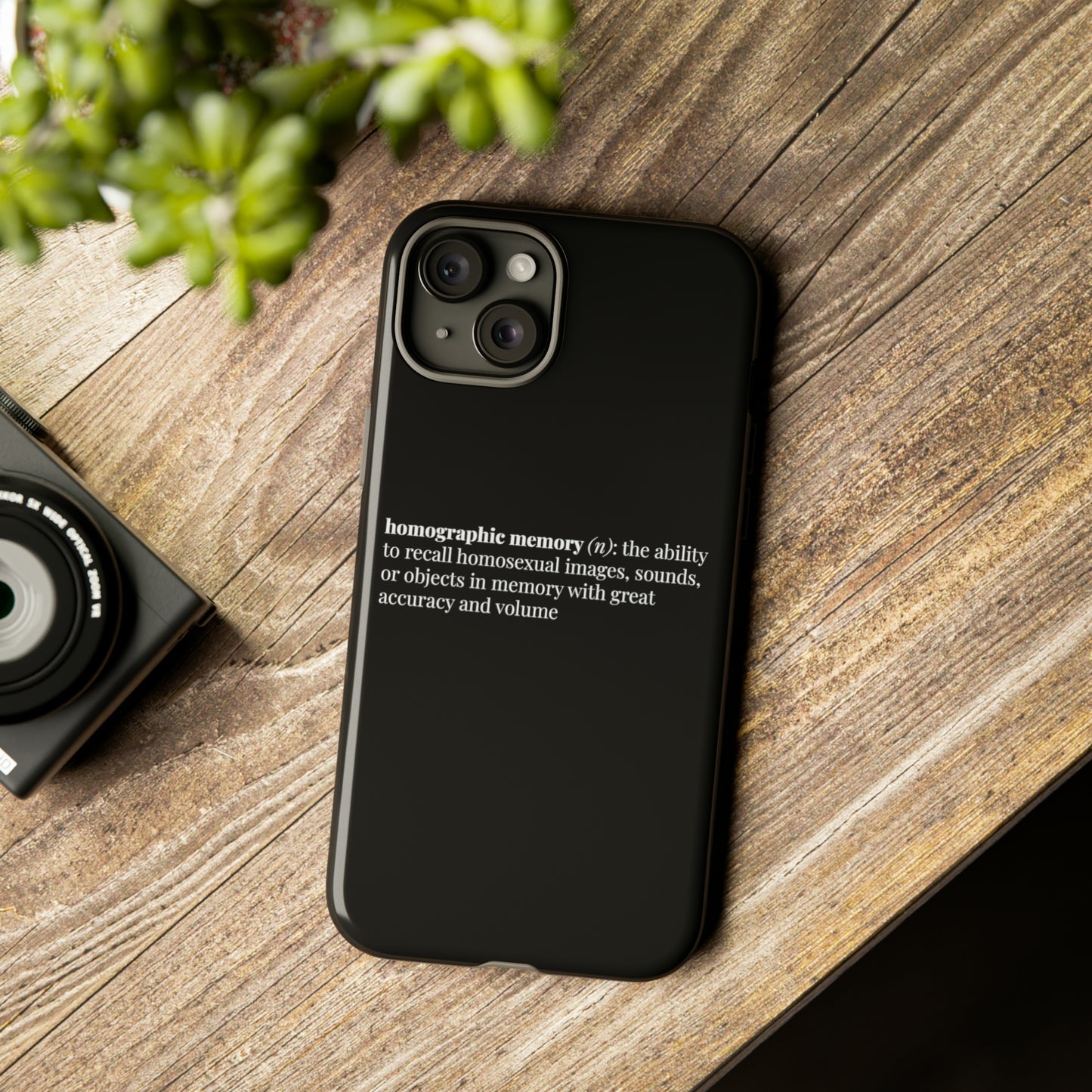 Homographic Memory Black Phone Case