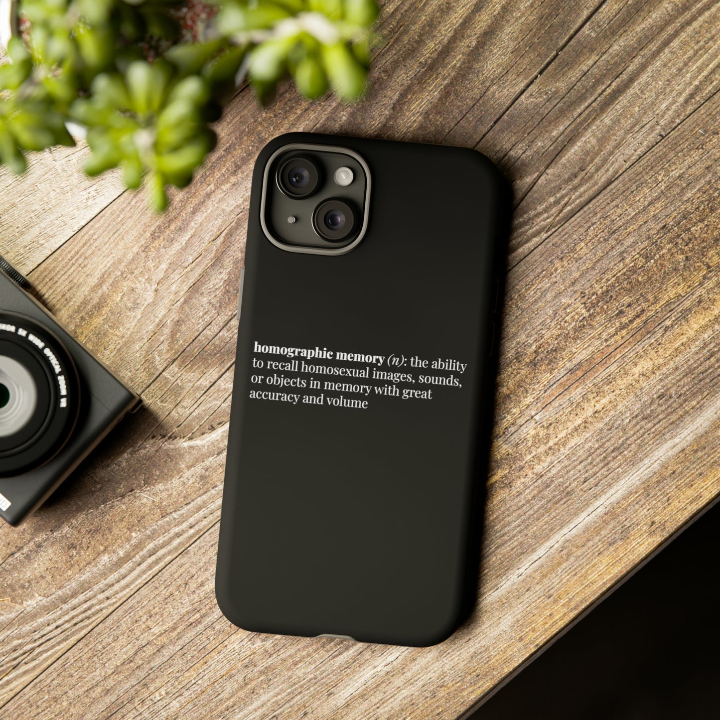 Homographic Memory Black Phone Case