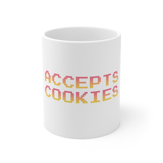 Accepts Cookies Sunrise Ceramic Mug