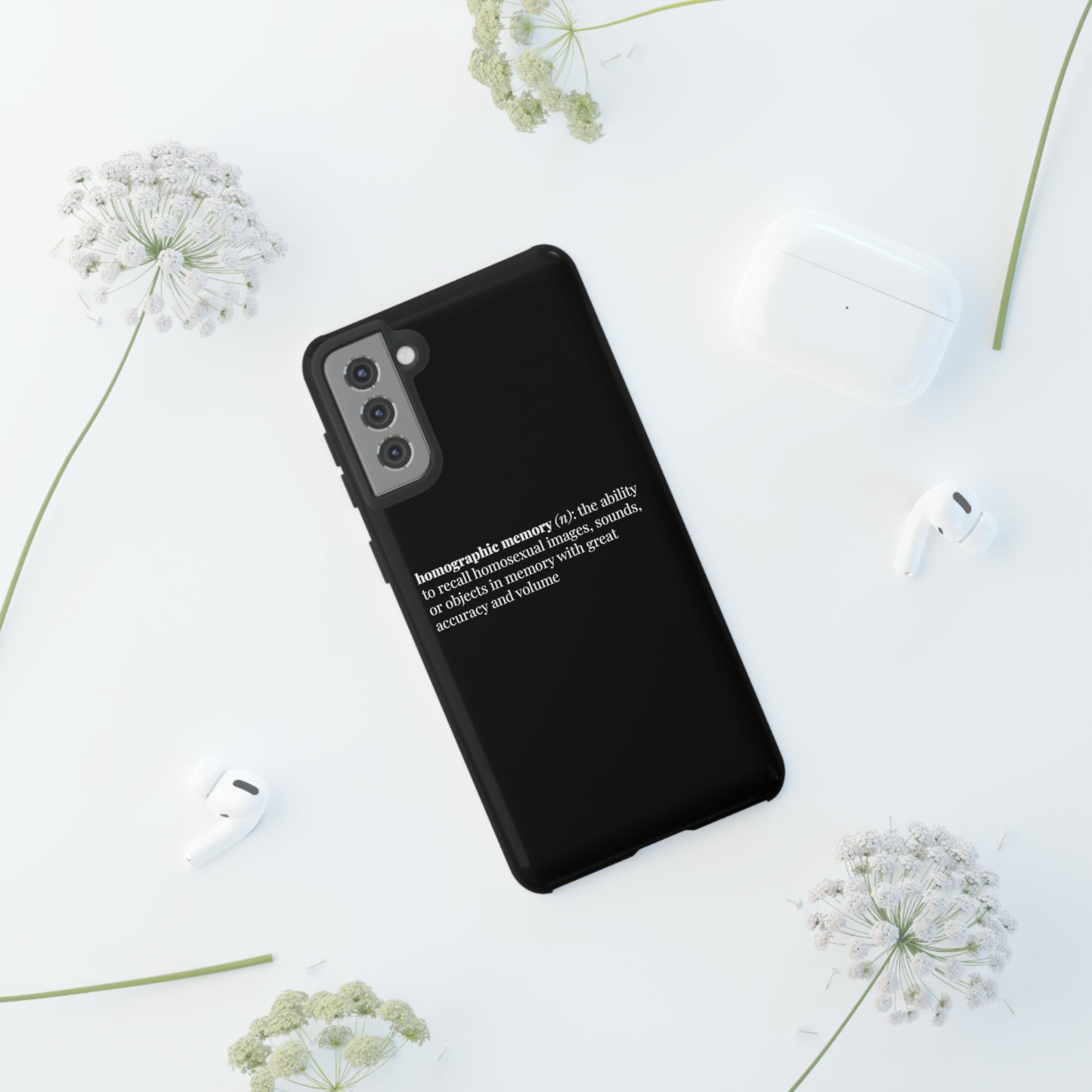 Homographic Memory Black Phone Case