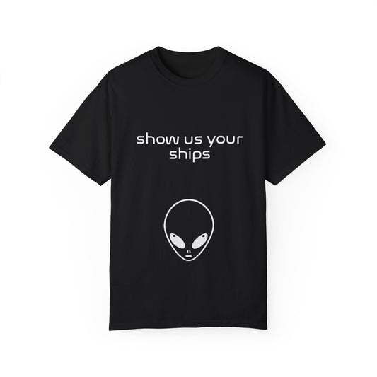 Show Us Your Ships Black Tee