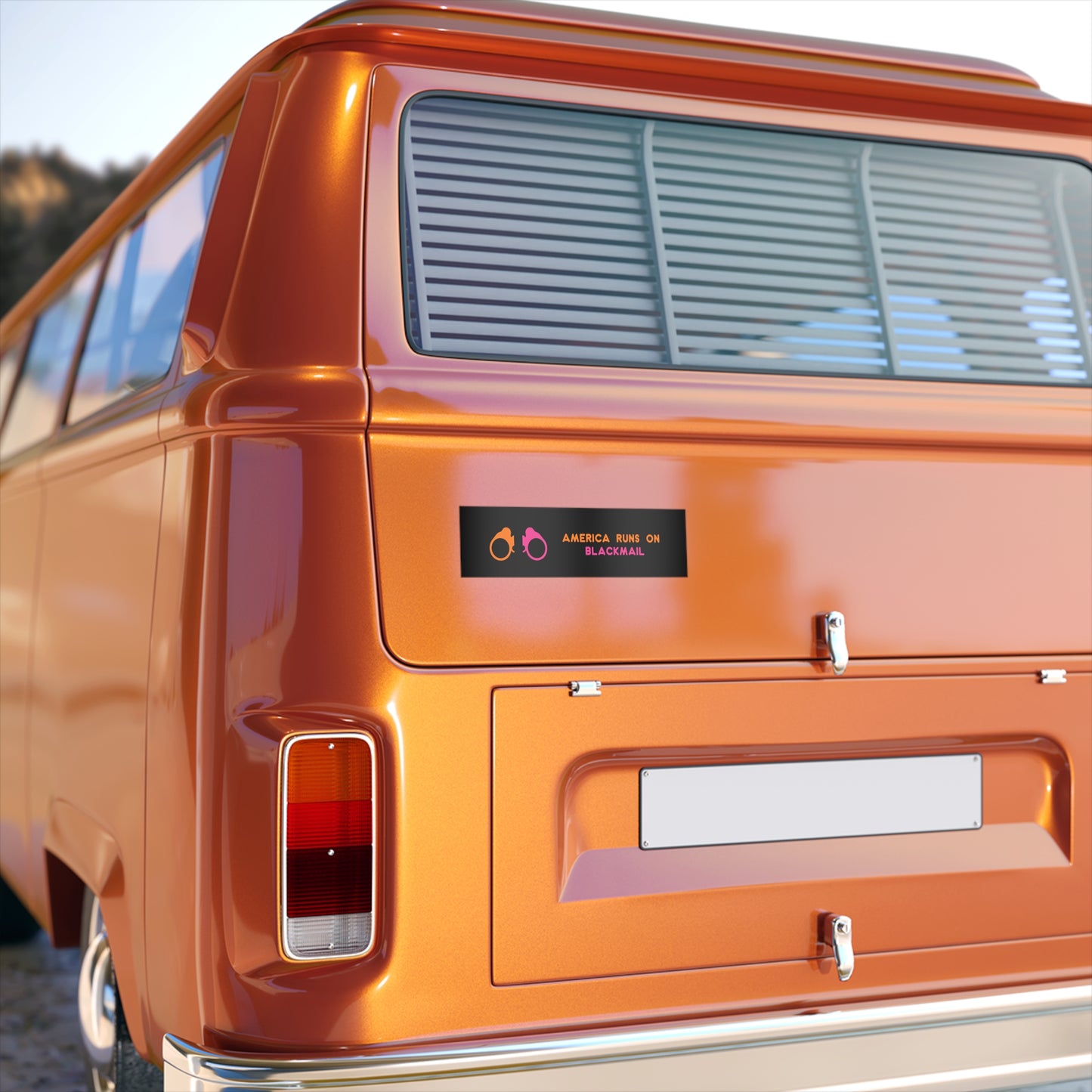 America Runs on Blackmail Sticker