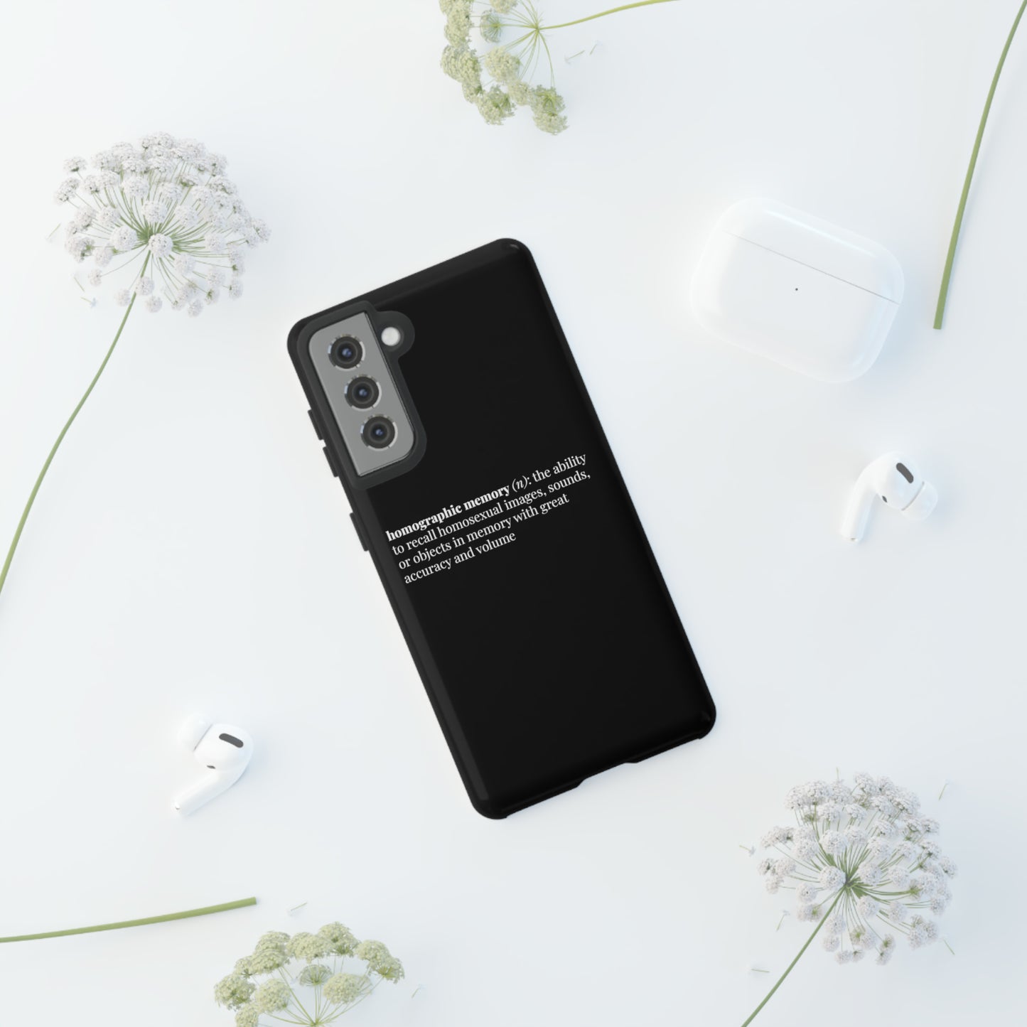 Homographic Memory Black Phone Case