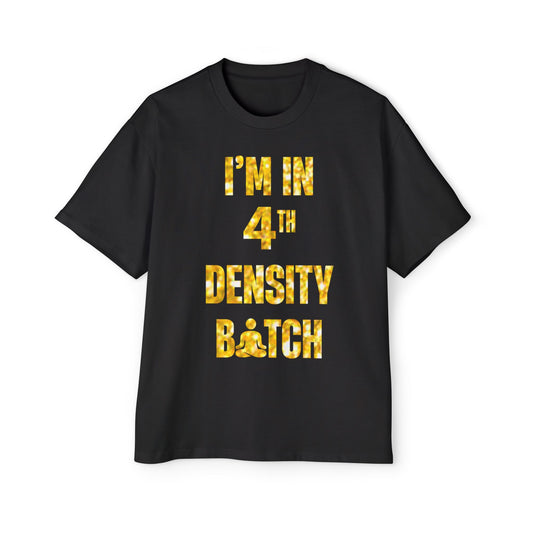 I'm In 4th Density Black Oversized Tee