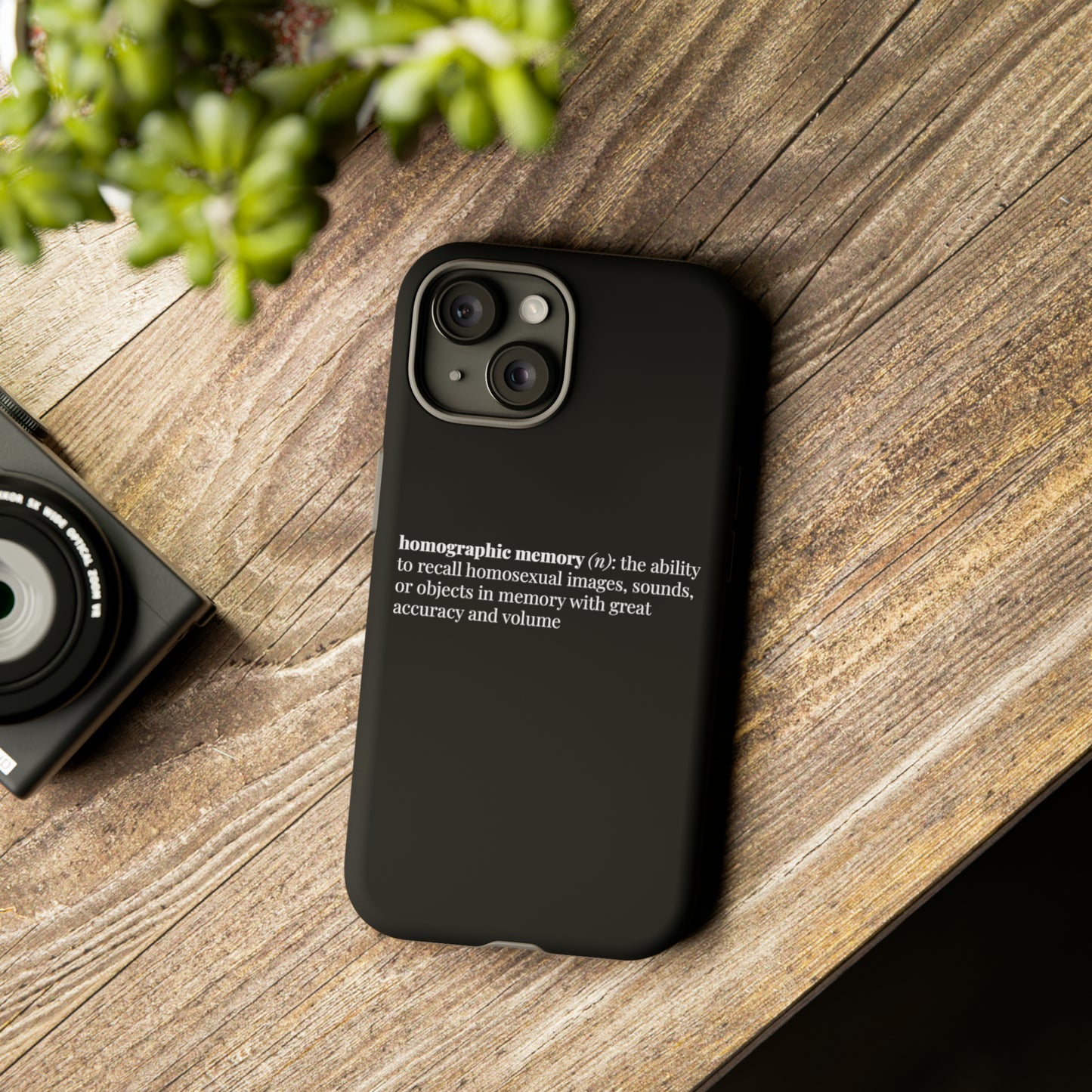 Homographic Memory Black Phone Case