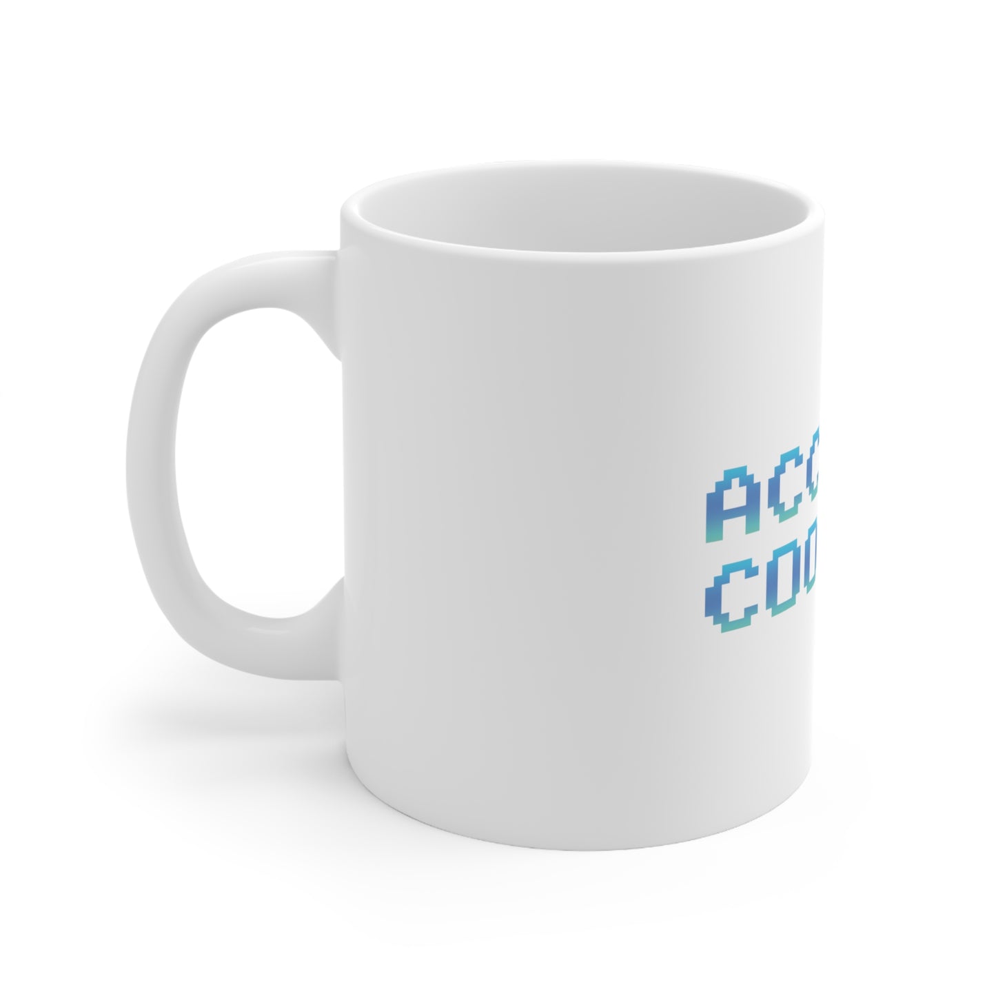 Accepts Cookies Cool Blue Ceramic Mug